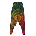 Colorful Gradient Mandala Print Hammer Pants