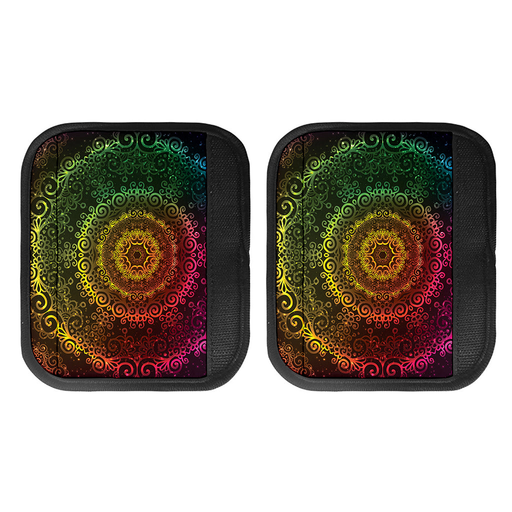 Colorful Gradient Mandala Print Handle Covers
