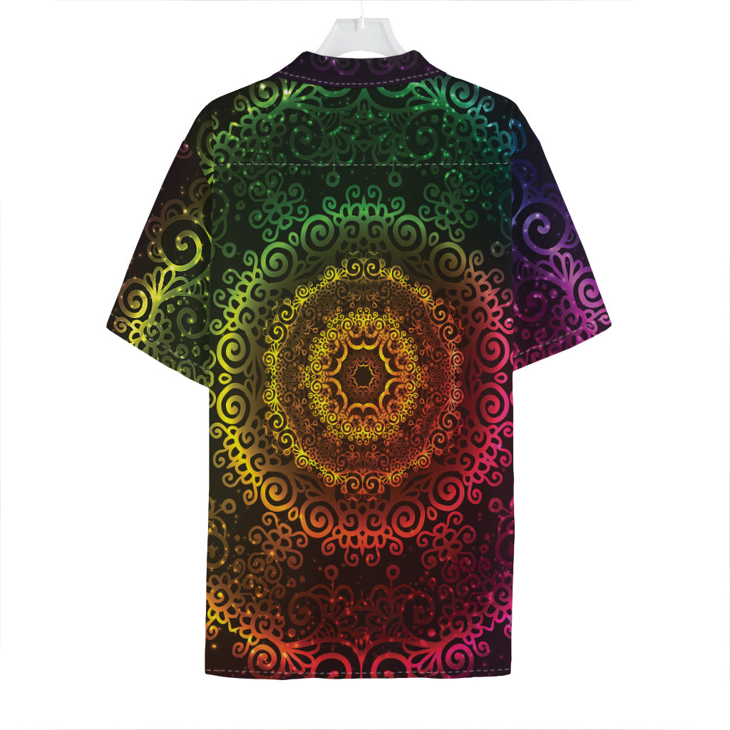 Colorful Gradient Mandala Print Hawaiian Shirt