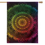 Colorful Gradient Mandala Print House Flag