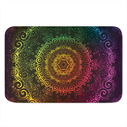 Colorful Gradient Mandala Print Indoor Door Mat