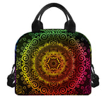 Colorful Gradient Mandala Print Insulated Lunch Bag