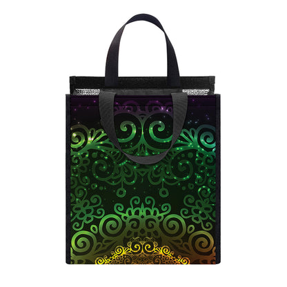 Colorful Gradient Mandala Print Insulated Lunch Tote