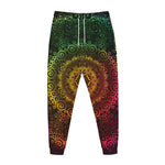 Colorful Gradient Mandala Print Jogger Pants