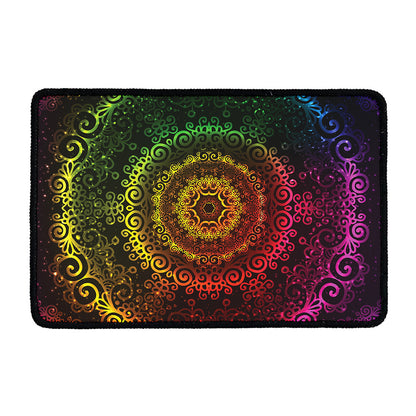 Colorful Gradient Mandala Print Kitchen Mat