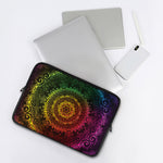 Colorful Gradient Mandala Print Laptop Sleeve