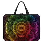 Colorful Gradient Mandala Print Laptop Sleeve With Handle