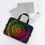 Colorful Gradient Mandala Print Laptop Sleeve With Handle
