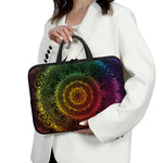 Colorful Gradient Mandala Print Laptop Sleeve With Handle