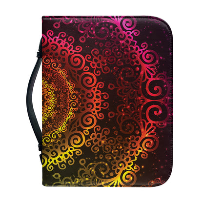 Colorful Gradient Mandala Print Leather Bible Cover