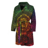 Colorful Gradient Mandala Print Men's Bathrobe