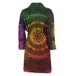 Colorful Gradient Mandala Print Men's Bathrobe