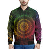 Colorful Gradient Mandala Print Men's Bomber Jacket