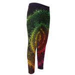 Colorful Gradient Mandala Print Men's Compression Pants
