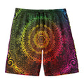 Colorful Gradient Mandala Print Men's Swim Trunks