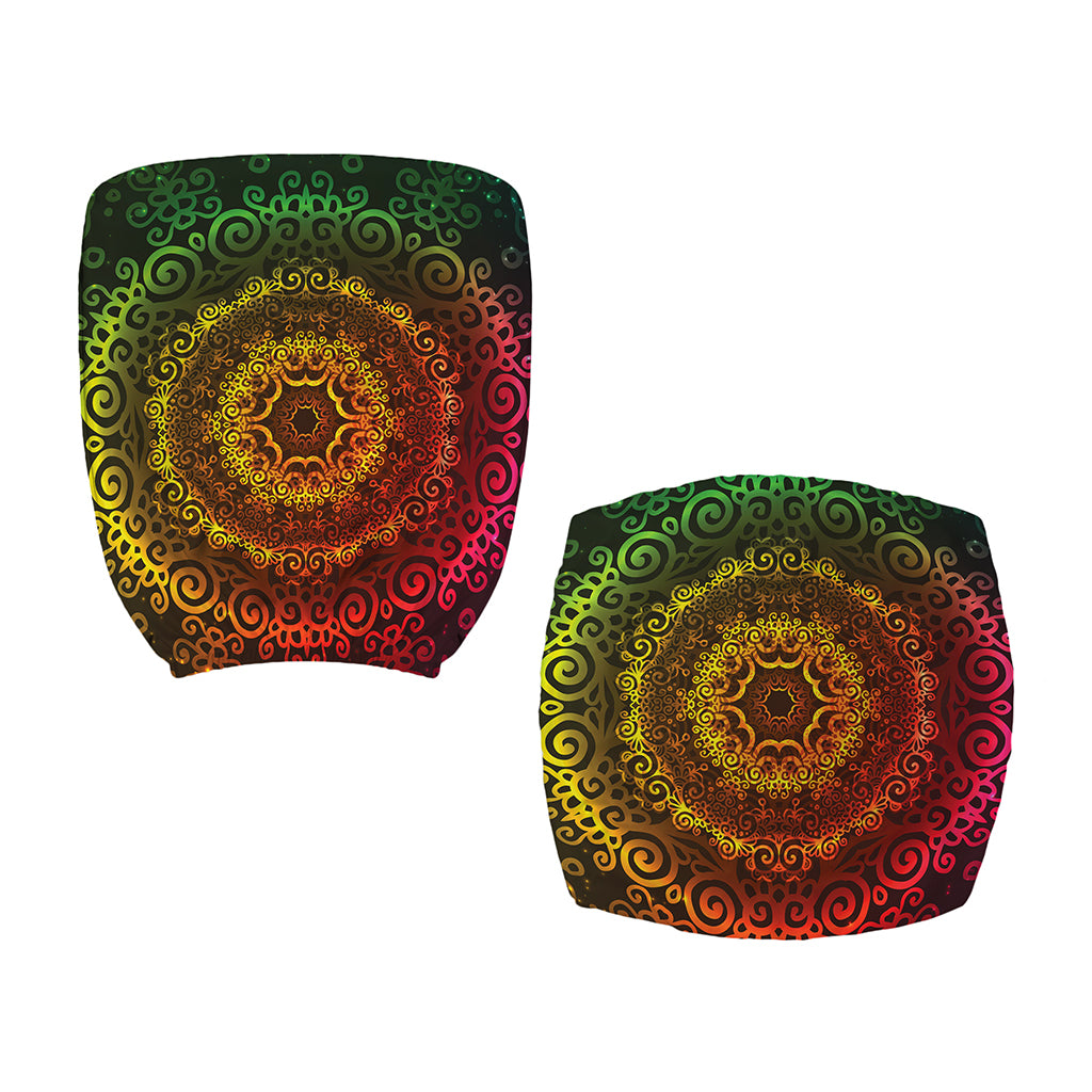 Colorful Gradient Mandala Print Office Chair Cover