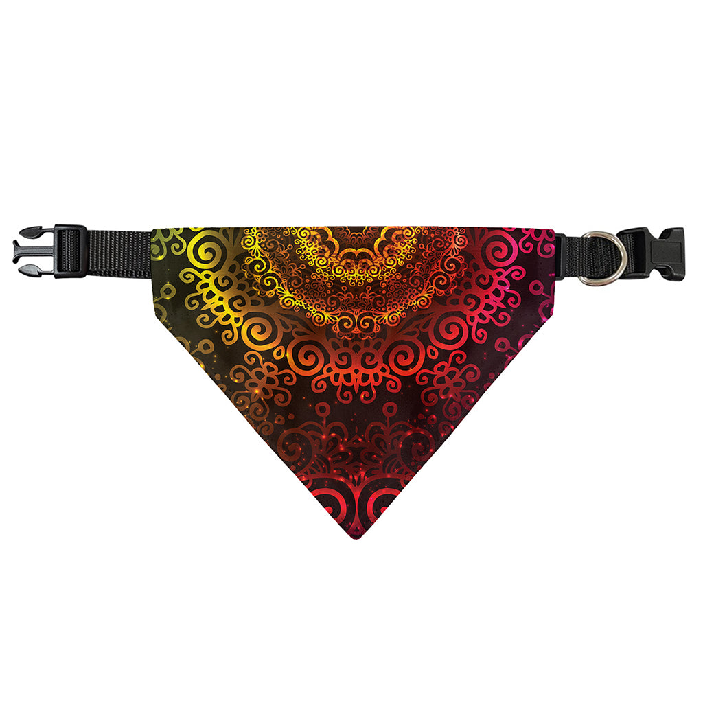 Colorful Gradient Mandala Print Over The Collar Dog Bandana