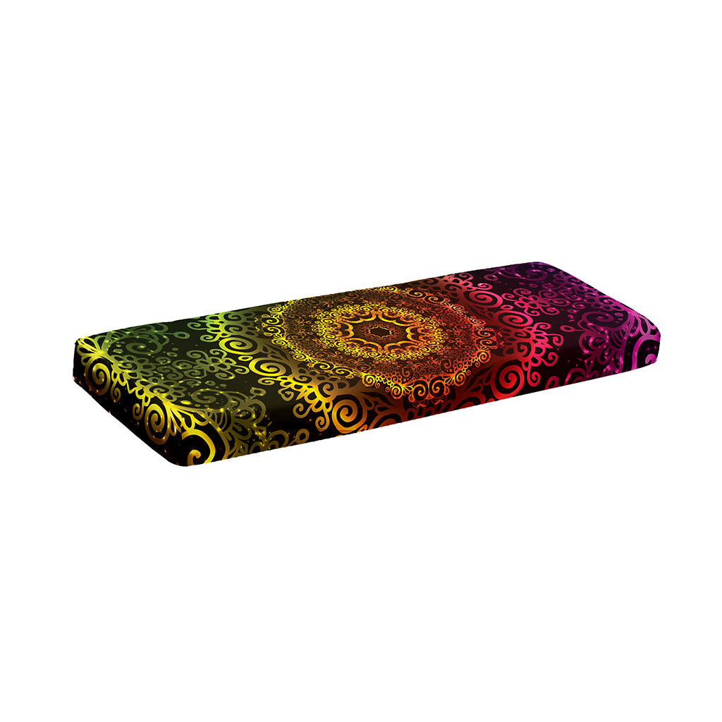 Colorful Gradient Mandala Print Piano Keyboard Cover