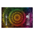 Colorful Gradient Mandala Print Placemat