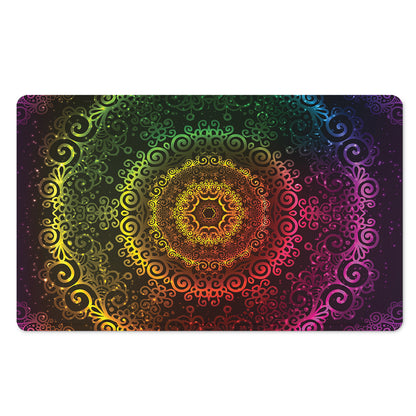 Colorful Gradient Mandala Print Polyester Doormat