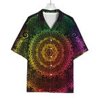 Colorful Gradient Mandala Print Rayon Hawaiian Shirt
