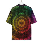 Colorful Gradient Mandala Print Rayon Hawaiian Shirt