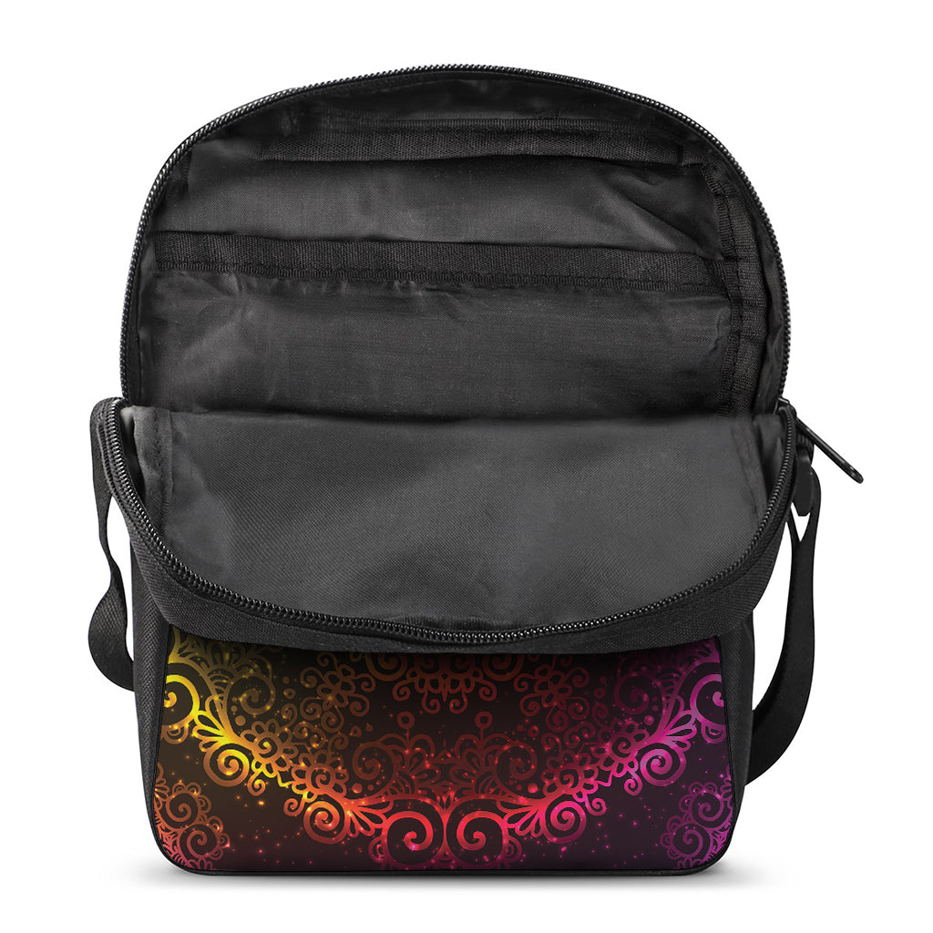 Colorful Gradient Mandala Print Rectangular Crossbody Bag