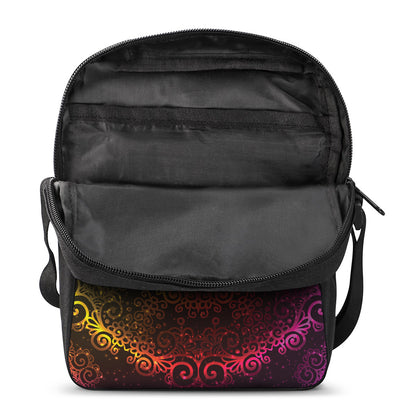 Colorful Gradient Mandala Print Rectangular Crossbody Bag