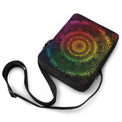 Colorful Gradient Mandala Print Rectangular Crossbody Bag