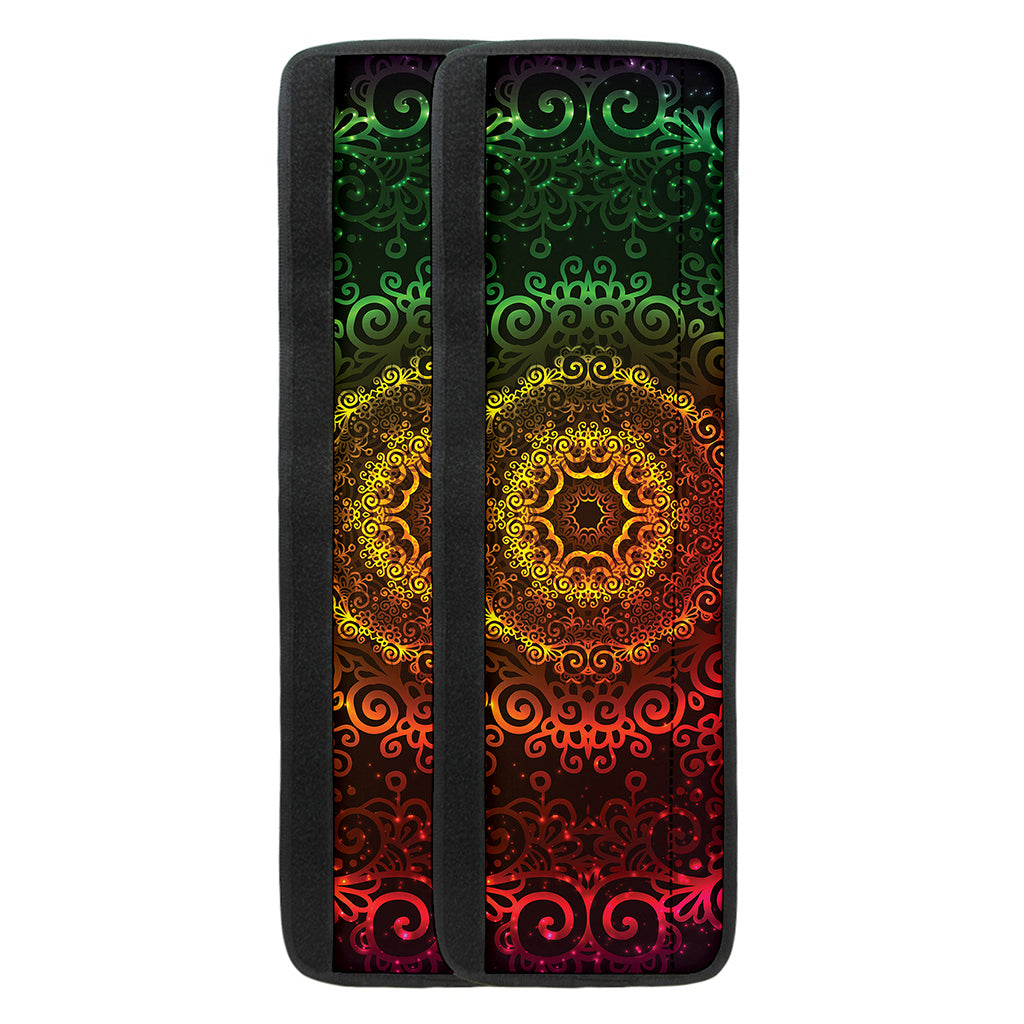 Colorful Gradient Mandala Print Refrigerator Handle Covers