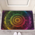 Colorful Gradient Mandala Print Rubber Doormat