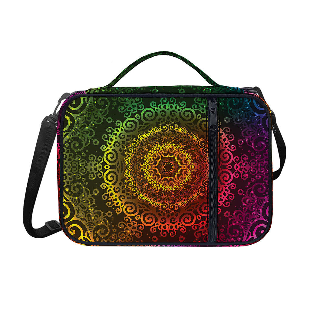 Colorful Gradient Mandala Print Shoulder Strap Bible Bag