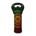 Colorful Gradient Mandala Print Single Neoprene Wine Tote