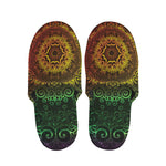 Colorful Gradient Mandala Print Slippers
