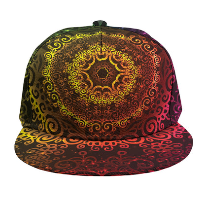 Colorful Gradient Mandala Print Snapback Cap