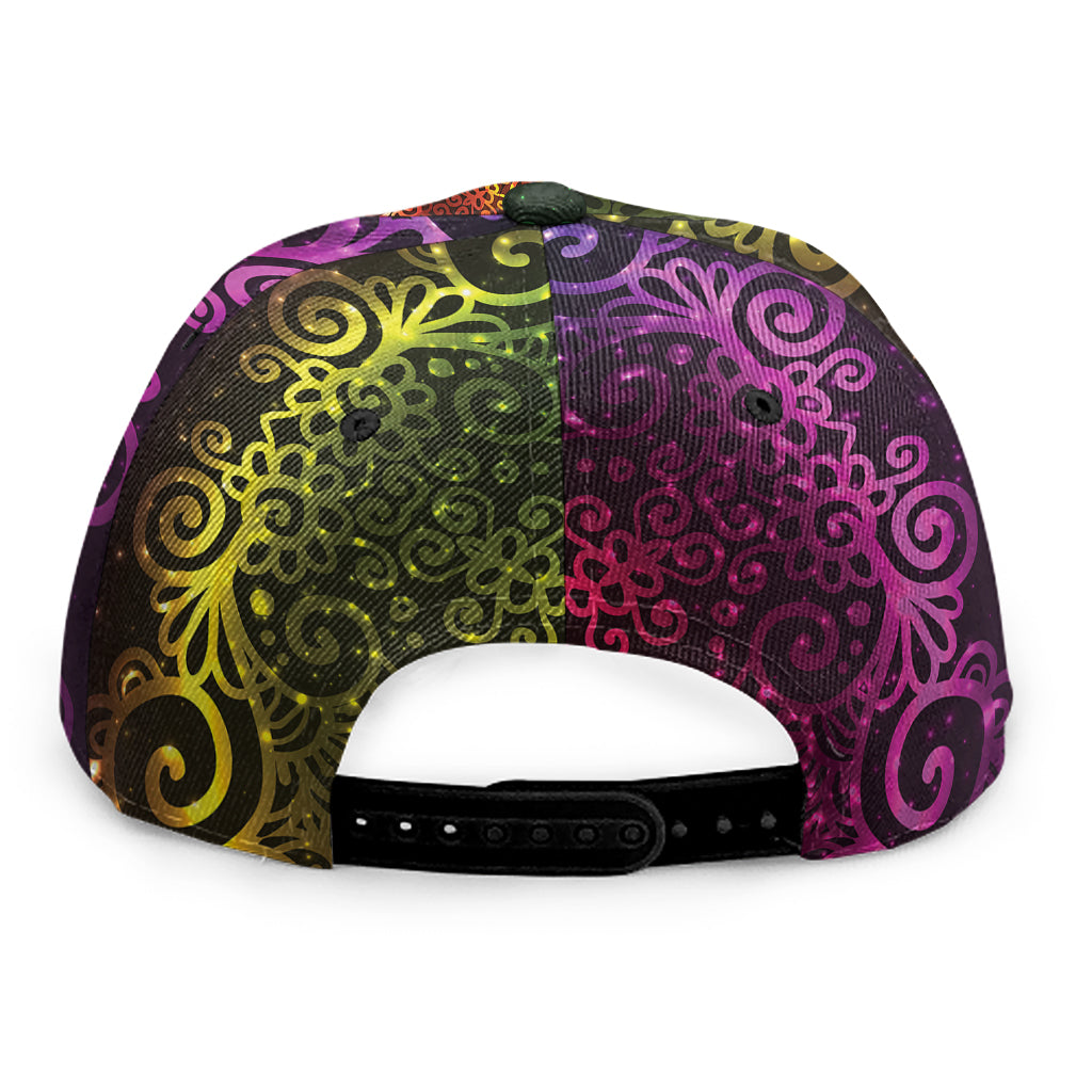 Colorful Gradient Mandala Print Snapback Cap
