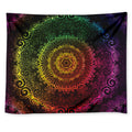 Colorful Gradient Mandala Print Tapestry