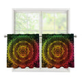 Colorful Gradient Mandala Print Tier Curtains
