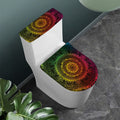 Colorful Gradient Mandala Print Toilet Lid And Tank Cover Set