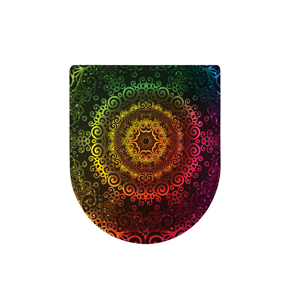 Colorful Gradient Mandala Print Toilet Lid Cover