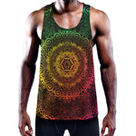 Colorful Gradient Mandala Print Training Tank Top