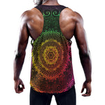 Colorful Gradient Mandala Print Training Tank Top