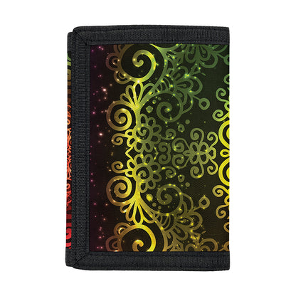 Colorful Gradient Mandala Print Trifold Wallet