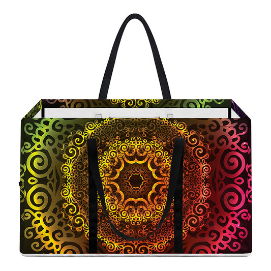 Colorful Gradient Mandala Print Utility Tote Bag