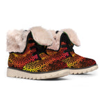 Colorful Gradient Mandala Print Winter Boots