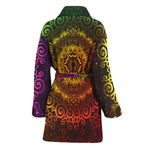 Colorful Gradient Mandala Print Women's Bathrobe