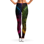 Colorful Gradient Mandala Print Women's Leggings