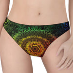 Colorful Gradient Mandala Print Women's Thong