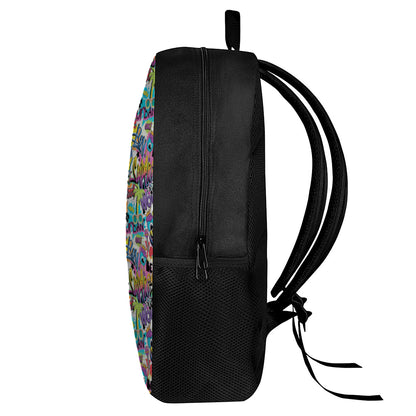 Colorful Graffiti Pattern Print 17 Inch Backpack