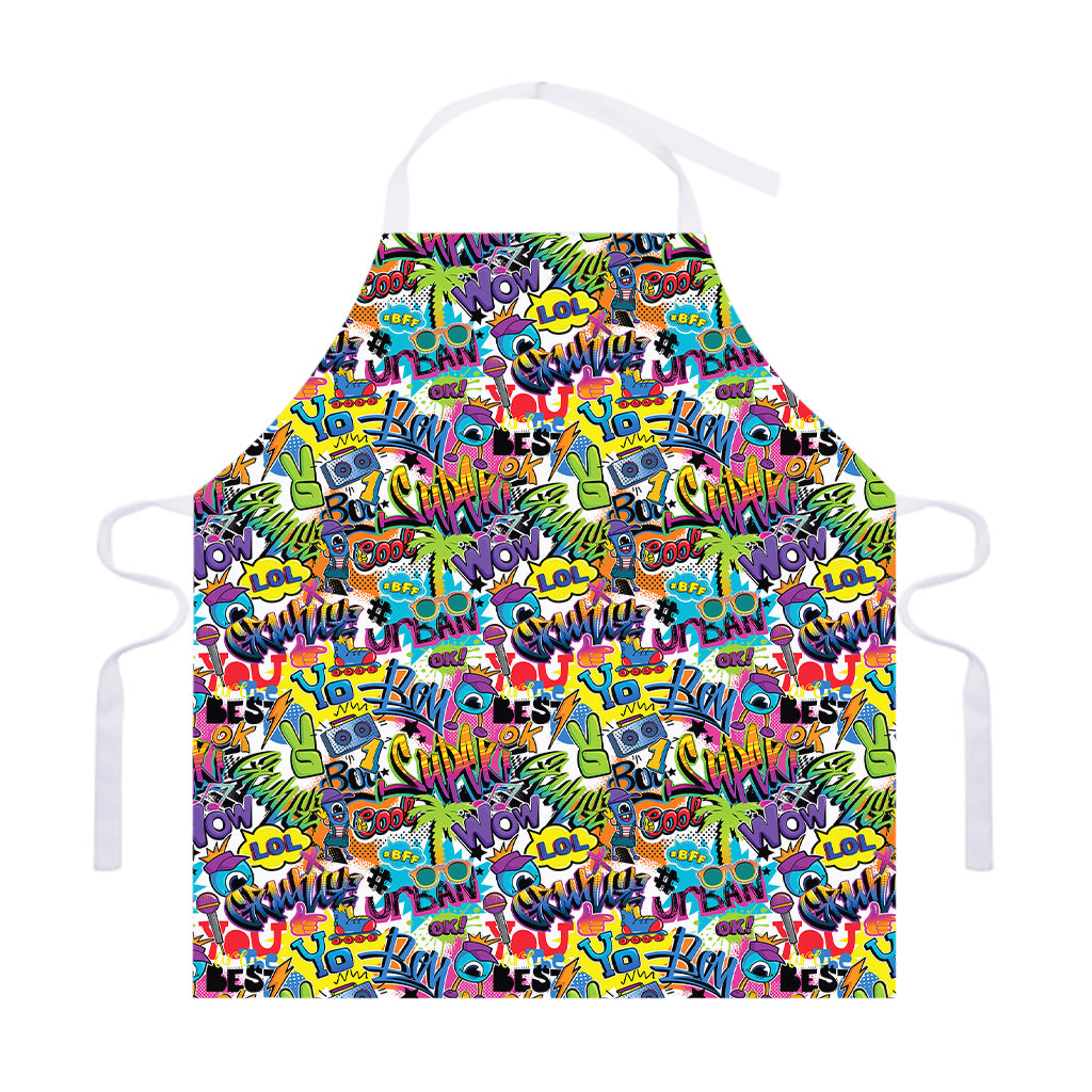 Colorful Graffiti Pattern Print Adjustable Apron